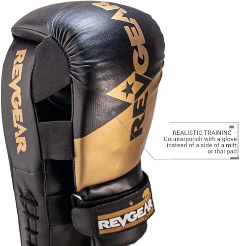 Revgear Phoenix Boxing Mitts and Pads Pair (All in One - Target & Glove) - Ideal Boxing Equipment for Men, Women, Kids - Perfect for MMA, Muay Thai, Kickboxing, Sparring, and Boxeo Training