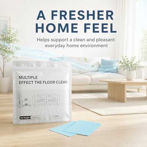 Multi Surface Floor Cleaning Tablets, 100 Piece Floor Cleaning Tablets Multi Surface Cleaner, Multiple Effect the Floors Clean, Concentrated Cleaner for Hardwood, Tile, Laminate and More (1 Pack)