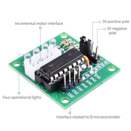 28BYJ48 DC 5V Stepper Motor + Driver Board, 4 Phase 5 Wire | Micro Reducer Stepper Motor Kit, 28BYJ48 with ULN2003 Driver, Speed Reduction Stepping Motor for Wireless Camera, DIY - size: 1pcs 28BYJ-48