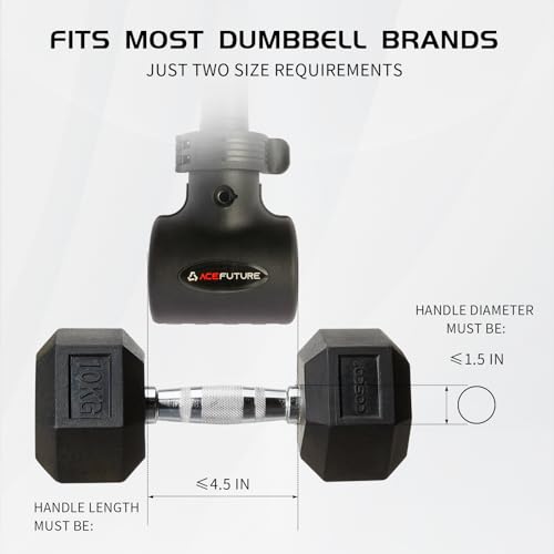 3 in 1 Dumbbell Converter Bar Set - Convert Dumbbells to Barbell & Kettlebell for Home Gym, Multi-Functional Strength Training Bar with Secure Clamps, Space-Saving Weight Lifting System (Black)