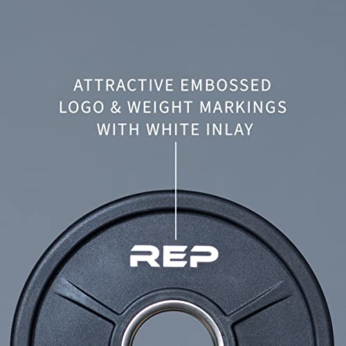 REP Fitness Urethane Coated Tri-Grip Olympic Barbell Weights - Sold in Pairs - style: 2.5 LB Pair