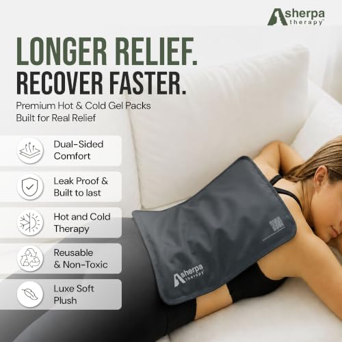 Large Hot and Cold Flexible Gel Ice Packs for Injuries Reusable, Cold Packs for Injuries Reusable Ice Packs, Soft Ice Pack for Back Cold Compress - 11.5" x 14.5" - Grey - size: Large, style: Grey