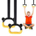 Kids Gymnastics Rings, Children's Home Gym Equipment, Children's Adjustable Strap Strength Training Rings, Pulling Rings for Physical Training - color: Yellow