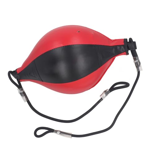 Double End Bag, Double End Punching Bag Boxing Striking, Boxing Equipment for Hand Eye Coordination Training, PU Leather Hanging Boxing Ball with Adjustable Cord Improve Boxing Reaction