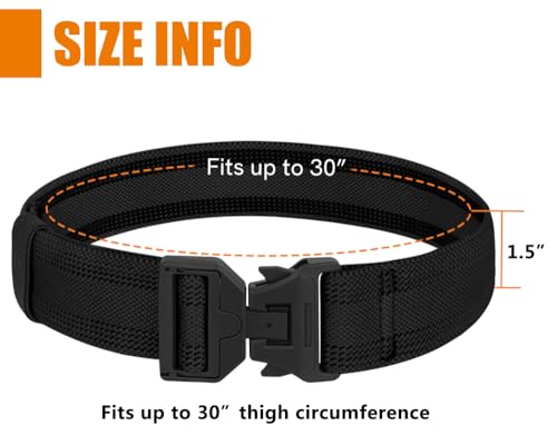 KRYDEX Tactical Leg Strap 1.5" Elastic Thigh Strap for Leg Drop Holster with Quick Release Buckle - color: Bk