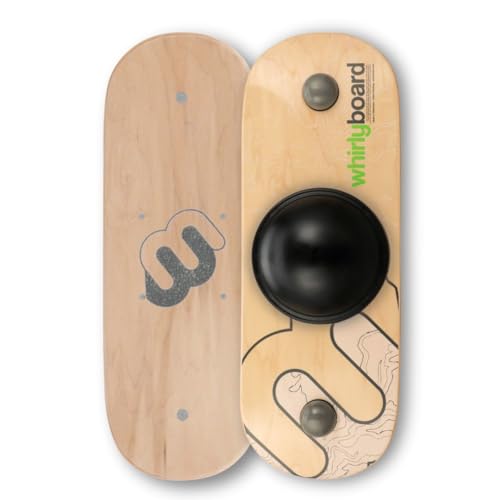 Whirly Board Wide 360˚ | Standing Desk Balance Board | Wobble Board Portable Home Gym | Snowboard Training | Surf trainer | Balance Board for Kids & Adults | Core Balance Trainer - color: Clear Skateboard Grip Tape