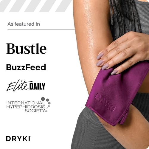 DRYKI Pocket-Sized Sweat Towels - The Original Sweat Absorbing Handkerchiefs - Quick-Dry Microfiber Sweat Rags for Face, Hands, & Body - Men & Women - Gym and Work (Ridge: Large Size, 3 Pack) - color: Ridge