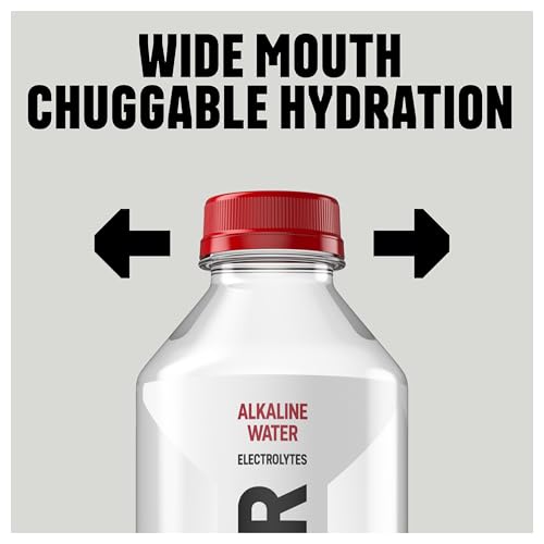 BODYARMOR SportWater Alkaline Water, High Alkaline Bottled Water, pH 9+, 1 Liter (12 Pack), Refreshing Electrolyte Water Pack, Wide Mouth Bottle - size: 33.8 Fl Oz (Pack of 12)