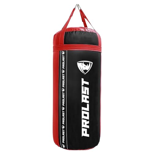 4Ft XL 135Lb Heavy Punching Kicking Bag for Adults, Boxing, MMA, Martial Arts, Muay Thai, Strength Training Equipment - color: Black / Red, size: Filled