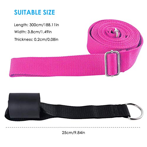 Leg Stretcher, Door Flexibility & Stretching Leg Strap - Great for Ballet Cheer Dance Gymnastics or Any Sport Leg Stretcher Door Flexibility Trainer Premium Stretching Equipment - color: Rose