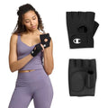 Champion Fingerless Gloves for Women Workout Gloves with Padded Palm & Wrist Support, Breathable Mesh Fabric - size: Small-Medium