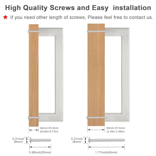 Probrico 5 Pack Hole Centers 5 inch Brushed Satin Nickel Kitchen Cabinet Pulls,Square Corner Bar Drawer Handles,Stainless Steel Dresser Pull Handle 5.5inch Length - color: Brushed Nickel, size: Hole Center: 128mm(5inch)