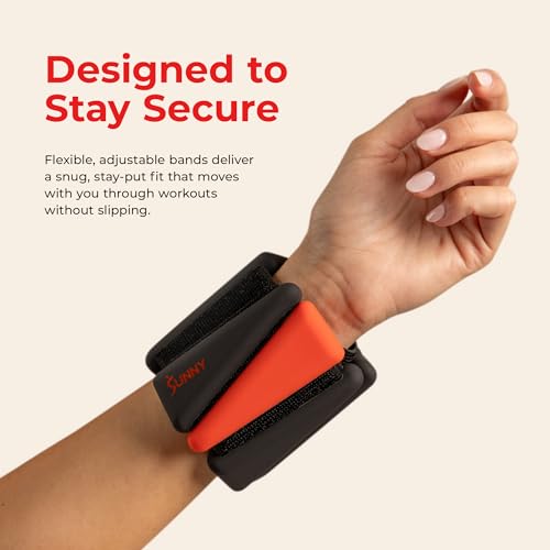 Sunny Health & Fitness Adjustable Silicone 1-2LB Pair Wrist & Ankle Weights - style: 2 LB