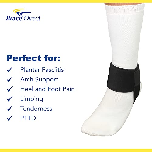 Brace Direct Plantar Fasciitis Day Splint for All-Day Relief - Walking Strap for Fascia Stretching, Arch and Heel Support for Flat Feet, Heel Spurs, and Foot Pain S/M - Fits Ankle Circ 9.5-12.5 - size: S-M