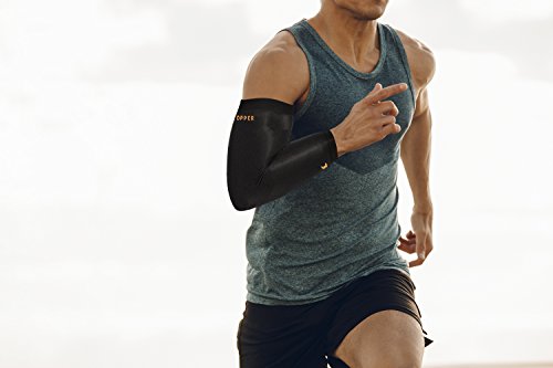 THX4COPPER Elbow Compression Sleeve(2Pieces)-Copper Infused Support–Guaranteed Recovery Copper Elbow Brace-Idea for Workouts, Sports, Golfers, Tennis Elbow, Arthritis, Tendonitis -Small - size: Small (Pack of 2)