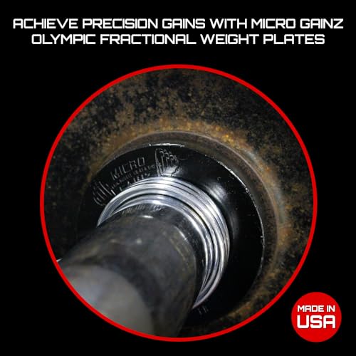 Micro Gainz Olympic Fractional Weight Plates, 8-Piece .50LB Plates, w/Bag