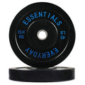BalanceFrom Color Coded Olympic Bumper Plate Weight Plate with Steel Hub - style: 45lbs Pair, Black