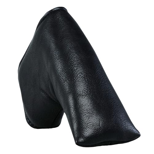 Golf Club Covers – Blackout Leather Driver Headcover, Fairway Wood, 3 Wood, Hybrid, Fits Mallet Blade Putter Head Covers Alignment Stick Cover - size: BLADE