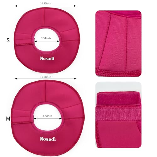 Barbell Pad Squat Bar Pad for Neck and Collarbone – Padded Weightlifting Neck Guard for Squats & Lunges – Adjustable Fit with Velcro – Injury Protection – Compact, Washable - color: Red, size: Medium
