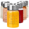 Glass Juice Bottles 6 Pack 10 oz - Wide Mouth Glass Water Bottles with Lids - for Juicing, Smoothies, Milk, Protein, BPA Free, Reusable, Stainless Steel Lids, Leak Proof, Shaker bottle (300 ml) - color: 6-Pack, size: 10 oz/300 ml
