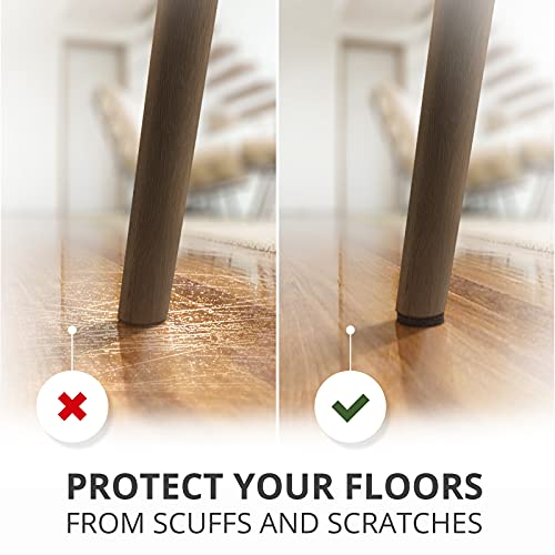 Felt Furniture Pads X-PROTECTOR 181 PCS Premium Furniture Pads - Felt Pads Furniture Feet Best Wood Floor Protectors - Protect Your Hardwood & Laminate Flooring! - size: 181 PCS Brown, Round & Square