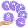 ICEWRAPS 4 inches Round Reusable Ice Packs with Cloth Backing 5-Pack Purple | Easy to Use Hot and Cold Gel Pack, Flexible Cold Packs, Leak-Resistant, Sensitive Skin Safe, Made in Canada, FSA-HSA Eligible - style: Purple- with Cloth Backing