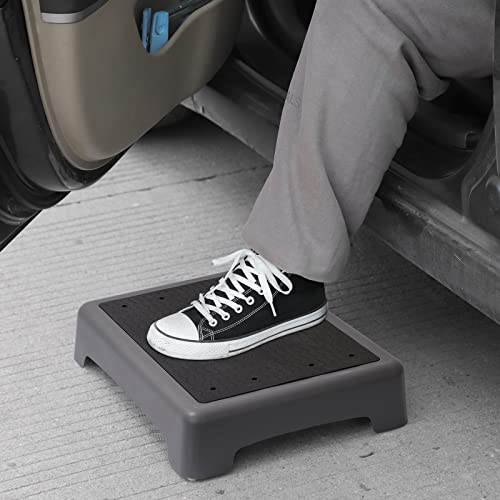 Fotree One Step Stool, Non-Slip Mobility Step Platform for Senior ＆ Adults, Safety Step Platform for Stair, Car, Bed, Chair, Shower, Bathtub, Outdoor, 3.5 Inch High Rise Stairs 440 Lbs Capacity