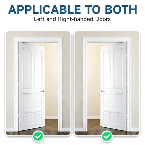 2 Pack 4 Inch Self Closing Door Hinges, Satin Nickel | Spring loaded; adjustable tension; 5/8" radius corners; UL listed; for front and back doors; left or right hand swing - color: Satin Nickel, size: 4" (2 Pack)