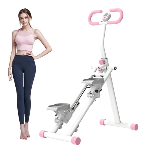 Stair Stepper for Home, Vertical Climber Machine for Full-Body Exercise,265lbs Home-Upgrade Climber Fitness Equipment with Stable Frame Adjustable Handlebar for Women Men - color: Pink