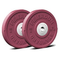 FEIERDUN Color Bumper Plate Set, 2-Inch Olympic Weight Plates, Low Bounce Rubber Barbell Plates with Stainless Steel Insert for Weightlifting, Strength Training, CrossFit & Home Gym, 10LB-370LB - style: I1) 110LBS SET