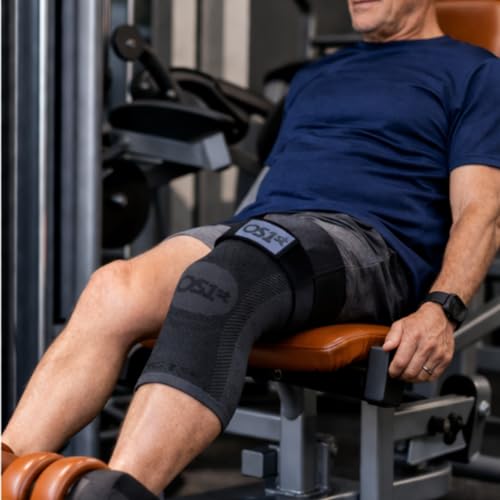 OrthoSleeve KS7+ Adjustable Knee Sleeve for Knee Pain Relief, Running, Tendonitis, Arthritis & Swelling | Medical Grade Compression with Adjustable Strap - size: Small