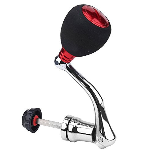 Tbest Fishing Spinning Reel Handle Metal Rocker Arm Reel Replacement Power Handle Grip - color: Red, size: Large
