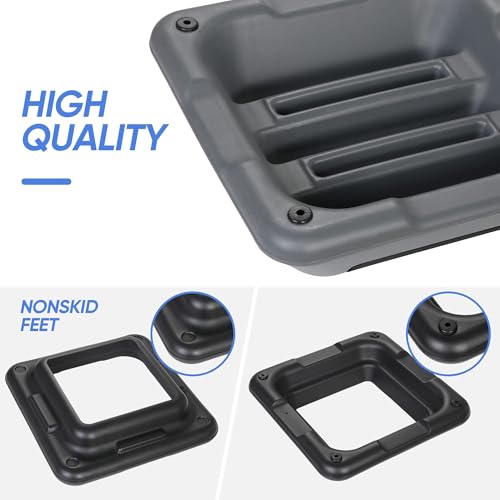 F2C Aerobic Step Exercise Platform Stepper with 4 Risers 16" x 16", Adjustable Height 4"-6''-8''-10''-12" Home Gym Workout Equipment, Fitness Exercise Equipment, Workout Stair Stepper - color: Black