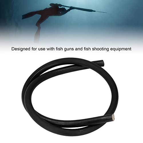 Alomejor Latex Rubber 3x14mm Latex Tube Tube Rubber Hose Speargun Band for Spearfishing (Black)