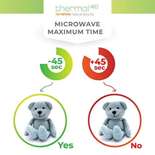 Thermal-Aid® (Buckley The Blue Bear) – Washable Heating Pad & Ice Pack – Plush Hot/Cold Pack with Natural Corn Filling – Reusable Comfort - size: Zoo Blue Bear