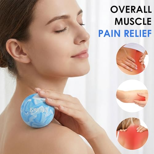 Lacrosse Massage Balls for Myofascial Release, SGS Certification, Massage Deep Tissue for Shoulder and Back, Trigger Point Therapy, Muscle Knots, Relieving Muscle Pain, Yoga Ball for Feet - color: Blue, size: Lacrosse Ball 1 PCS