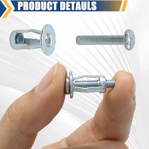 M4 x 20 Hollow Door Anchor Set, 20 Pack | Metal Cavity Fixing, Aluminium Cladding, Extra Short Wall Anchors for Steel Pipe Iron Sheet Plastic Sheet - size: 20 Pack M4 x 20