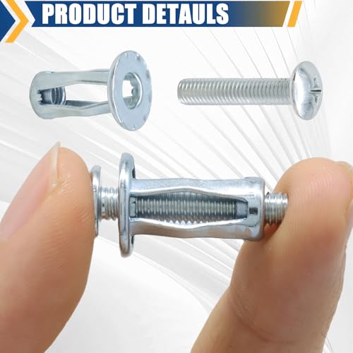M5 x 25 Hollow Door Anchor Set, 20 Pack | Metal Cavity Fixing, Aluminium Cladding, Extra Short Wall Anchors for Steel Pipe Iron Sheet Plastic Sheet - size: 20 Pack M5 x 25