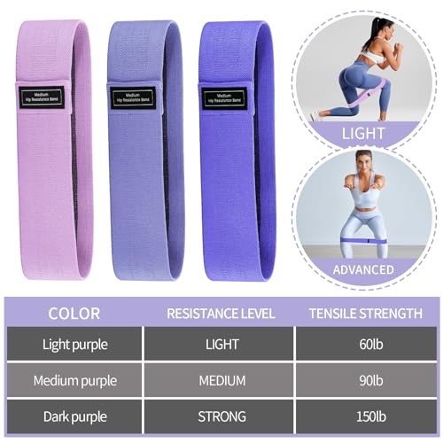 Halloscume Yoga Mat Bag Set for Women Including Yoga Tote Bag (Without Mat) Booty Resistance Bands Non Slip Sports Socks Silicone Ties for Pilates Travel Workout Office Home Gym - color: Purple