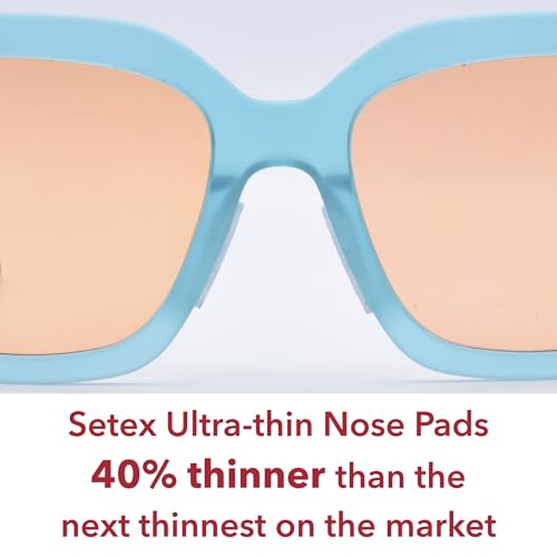 Setex Gecko Grip Nano 0.6mm Anti Slip Eyeglass Nose Pads, (5 Clear Pair), Smallest and Thinnest Size Available, USA Made, 2000 Innovative Microstructured Fibers per Pad, 0.6mm x 6mm x 11mm - color: 5 Clear Pairs