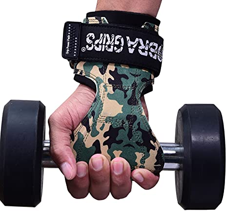 Cobra Grips Weight Lifting Gloves with Adjustable Neoprene Padded Wrist Wraps - Heavy Duty Alternative to Power Lifting Hooks for Deadlifts - color: FIT DitGreen, size: 4.25 - 7.0"