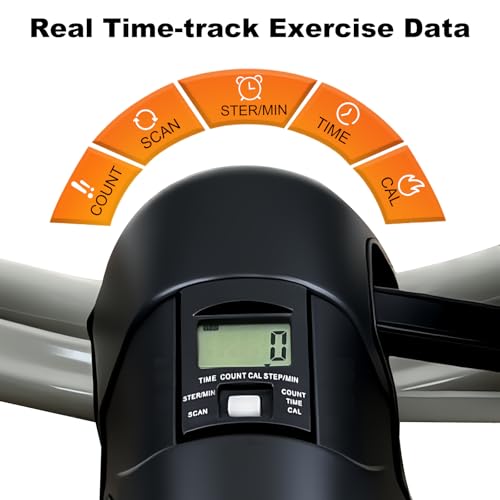 Rock Stepper Machine for Home Workout, 3D Lateral Rocking Fitness Stepper with 300lb Weight Capacity, Mini Stepper with Resistance Bands & LCD Monitor, Quiet Cardio Training Equipment