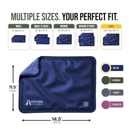 Large Hot and Cold Flexible Gel Ice Packs for Injuries Reusable, Cold Packs for Injuries Reusable Ice Packs, Soft Ice Pack for Back Cold Compress - 11.5" x 14.5" - Blue - size: Large, style: Blue
