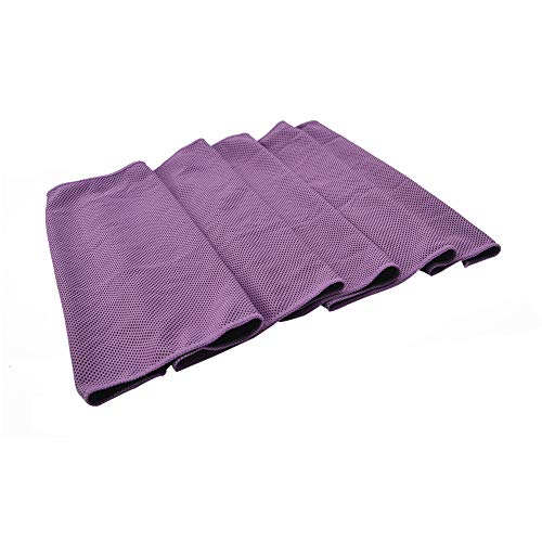 Sports Towel for Instant Cooling Relief Microfiber Towels for Golf Workout Swimming Gym Yoga Travel Camping Fitness 40"x12" Sweat Towel (Purple 2 Pack) - color: Purple 2 Pack