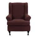 CRFATOP 2 Piece Stretch Wingback Chair Cover Printed Wing Chair Slipcovers Spandex Fabric Wingback Armchair Covers with Elastic Bottom for Living Room Bedroom Wingback Chair,C28 - color: Color C28