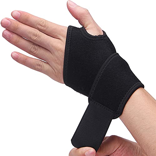 Wrist Brace for Carpal Tunnel, Breathable and Adjustable Wrist Support Brace for Arthritis and Tendinitis, Wrist Compression Wrap for Pain Relief, One Size Fits Left or Right Hand – Single - color: Black