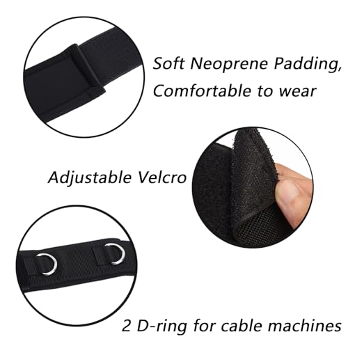 LOOEEL 2Pcs Fitness Thigh Straps Soft Neoprene Padded Fitness Leg Exercise Attachment Adjustable Thigh Resistance Belt for Machines Gym Workout Speed Exercise Taekwondo Football Running