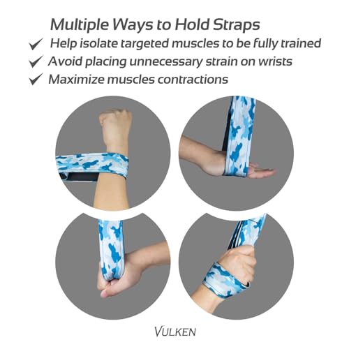 Vulken Tricep Rope Cable Attachment. Two Size in One Extra Long Pull Down Rope. Triceps Extension Straps Gym Equipment. Home Workout Handles for Resistance Bands. - color: Blue