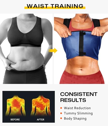 Junlan Waist Trainer for Women Sauna Suit Sweat Vest Trimmer for Working Out - size: Small