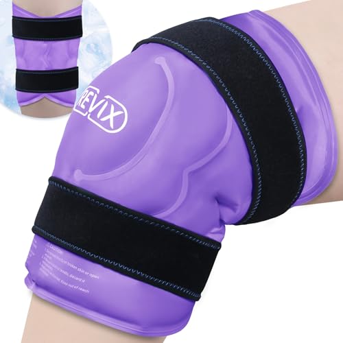 REVIX 20" XXXL Ice Pack for Knee Discomfort and Fatigue, Reusable Extra Large Cold Packs for Relaxation, Knee Replacement Surgery, ACL, Meniscus Tear with Cold Therapy, Purple - style: Purple-1 Pack